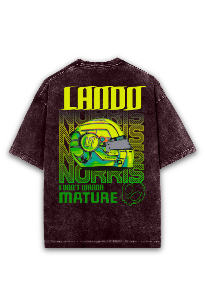 Lando Norris Acid wash Oversized Tshirt Premium Streetwear by Russtees