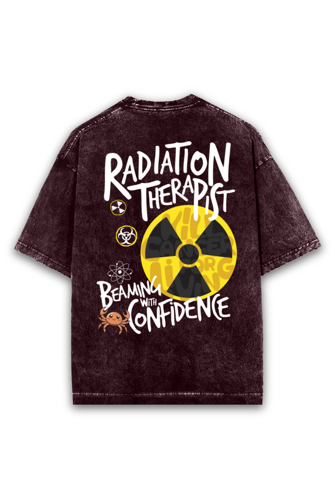 Radiation Therapist Acid wash Oversized Tshirt Premium Streetwear by Russtees