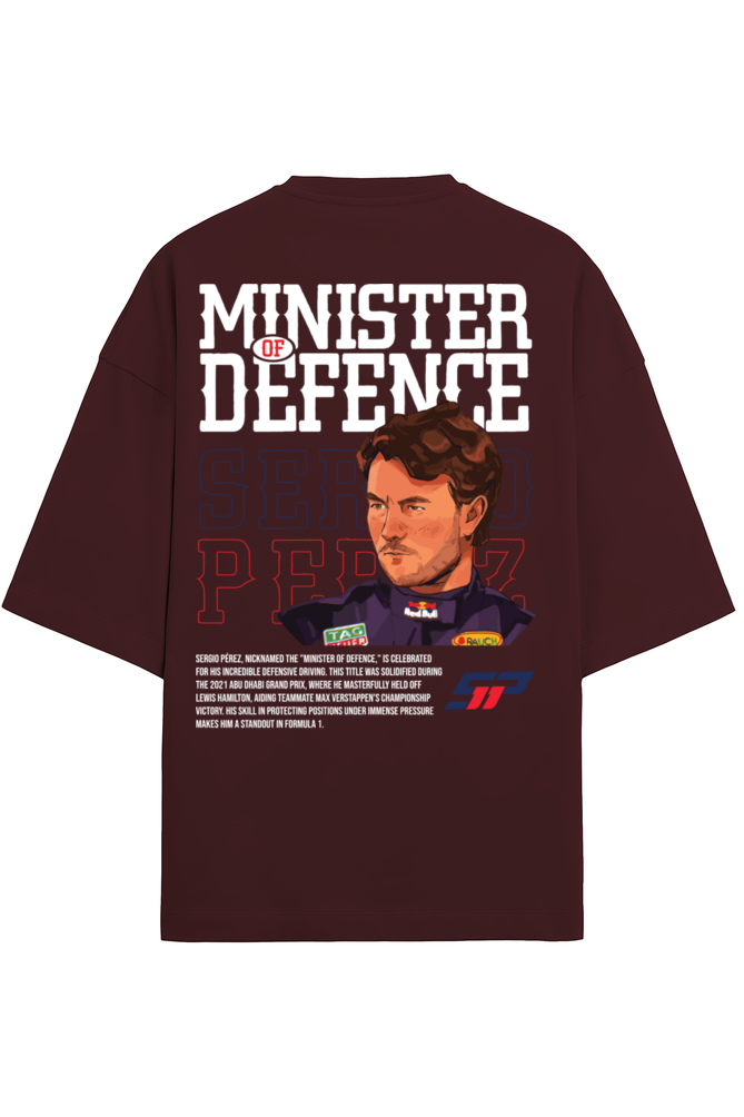 Checo Perez Minister of Defence Terry Oversized Tshirt