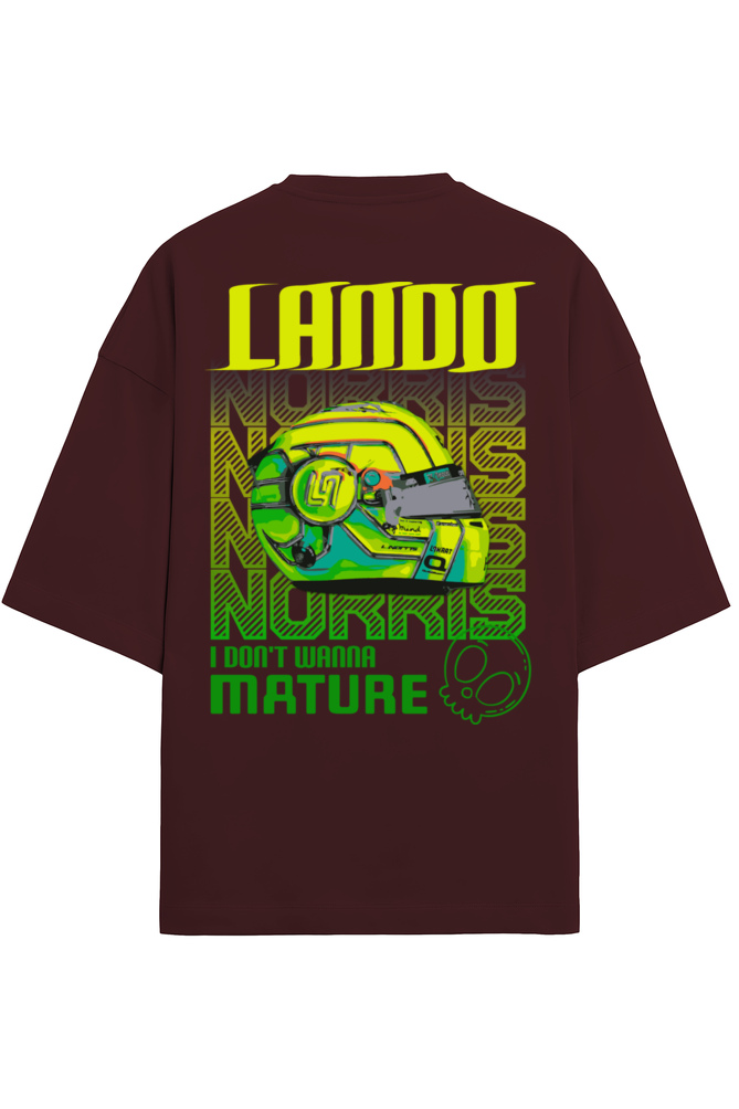 Lando Norris I don't Wanna Mature Terry Oversized Tshirt