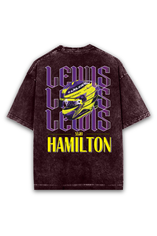Lewis Hamilton Acid wash Oversized Tshirt Premium Streetwear by Russtees