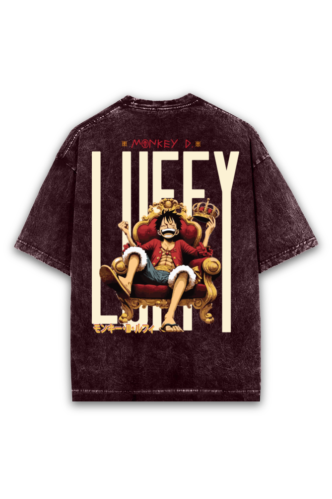 Monkey D. LUFFY Acid wash Oversized Tshirt Premium Streetwear by Russtees