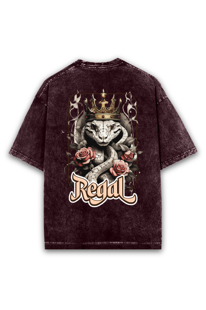 Regal Snake Acid wash Oversized Tshirt Premium Streetwear by Russtees