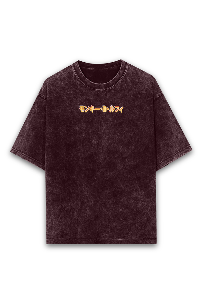 Monkey D. LUFFY Acid wash Oversized Tshirt Premium Streetwear by Russtees