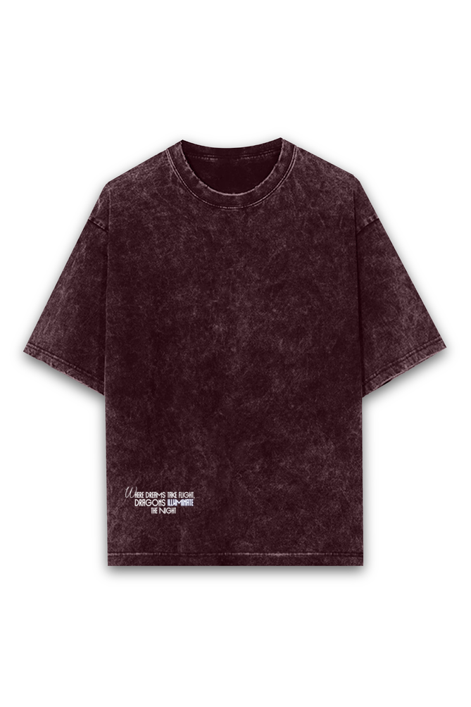 Mythical Dragon Acid wash Oversized Tshirt Premium Streetwear by Russtees