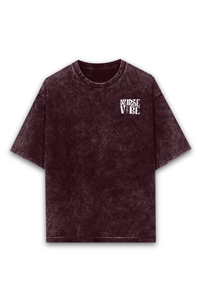 Nurse Vibe Acid wash Oversized Tshirt Premium Streetwear by Russtees