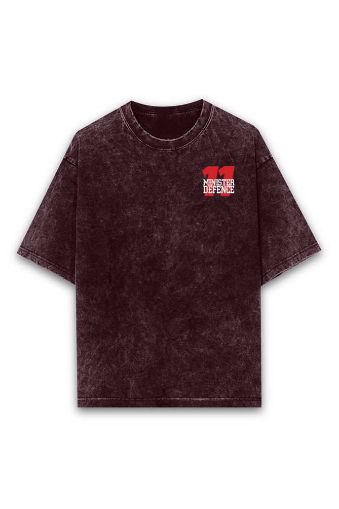 Checo Perez Minister of Defense Acid wash Oversized Tshirt Premium Streetwear by Russtees