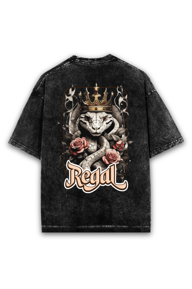 Regal Snake Acid wash Oversized Tshirt Premium Streetwear by Russtees