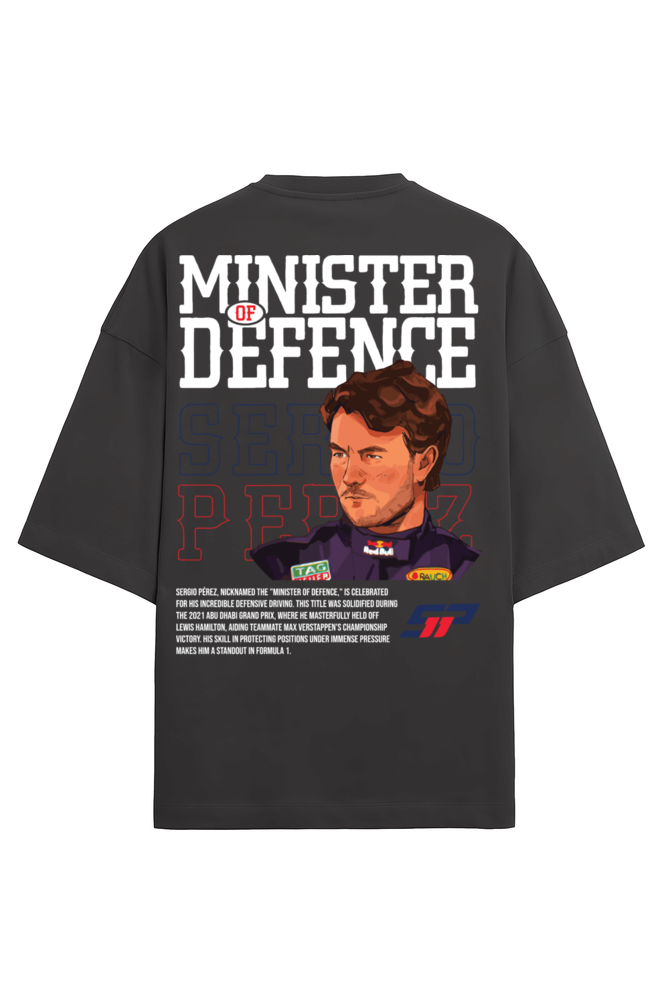 Checo Perez Minister of Defence Terry Oversized Tshirt RussTees