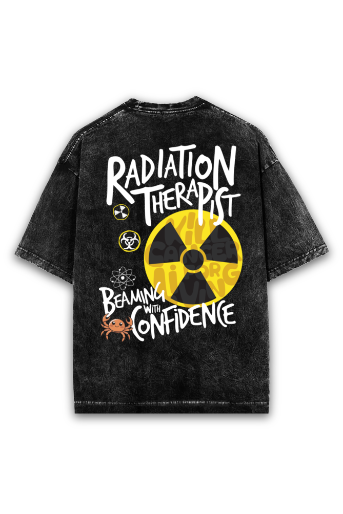 Radiation Therapist Acid wash Oversized Tshirt Premium Streetwear by Russtees