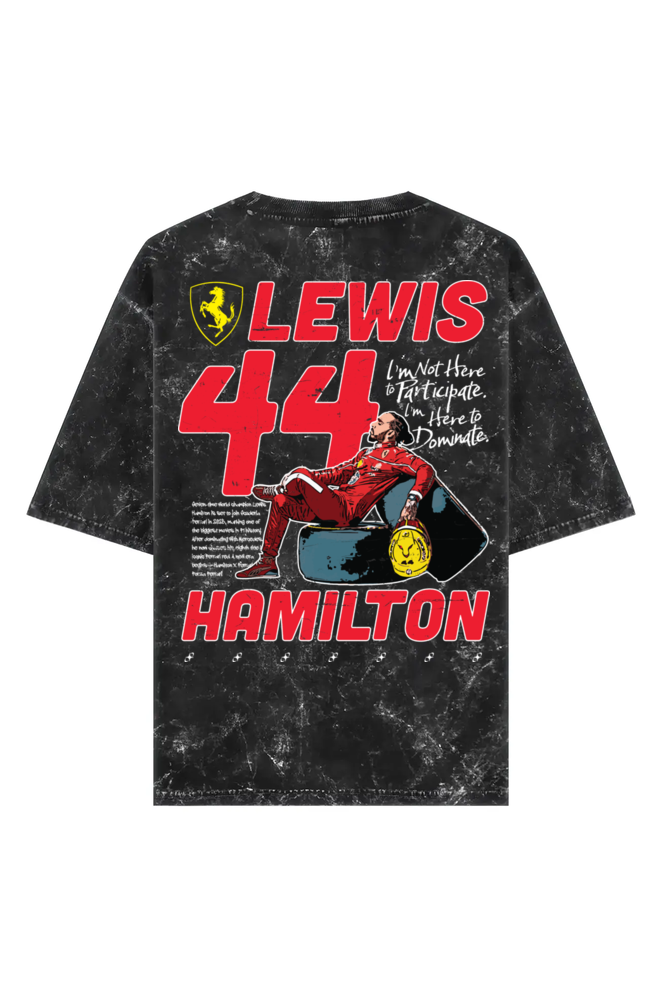 Lewis Hamilton Ferrari Acid Wash Oversized T-Shirt – RussTees
