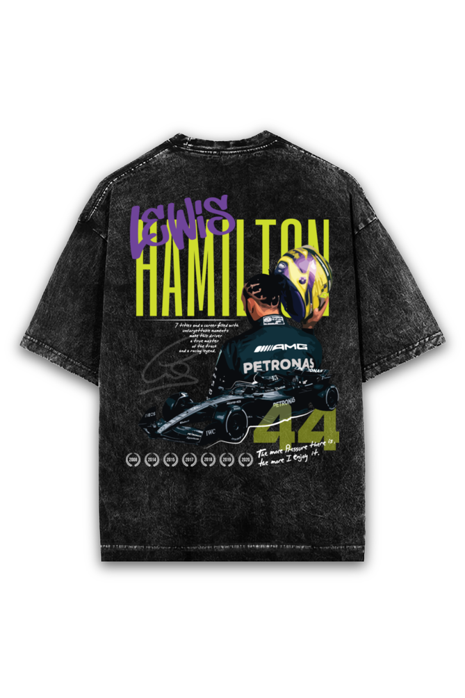Lewis Hamilton Acid wash Oversized Tshirt Premium Streetwear by Russtees