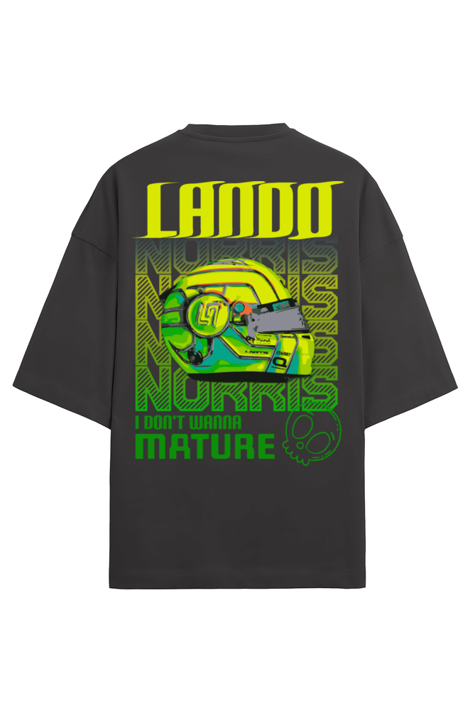 Lando Norris I don't Wanna Mature Terry Oversized Tshirt