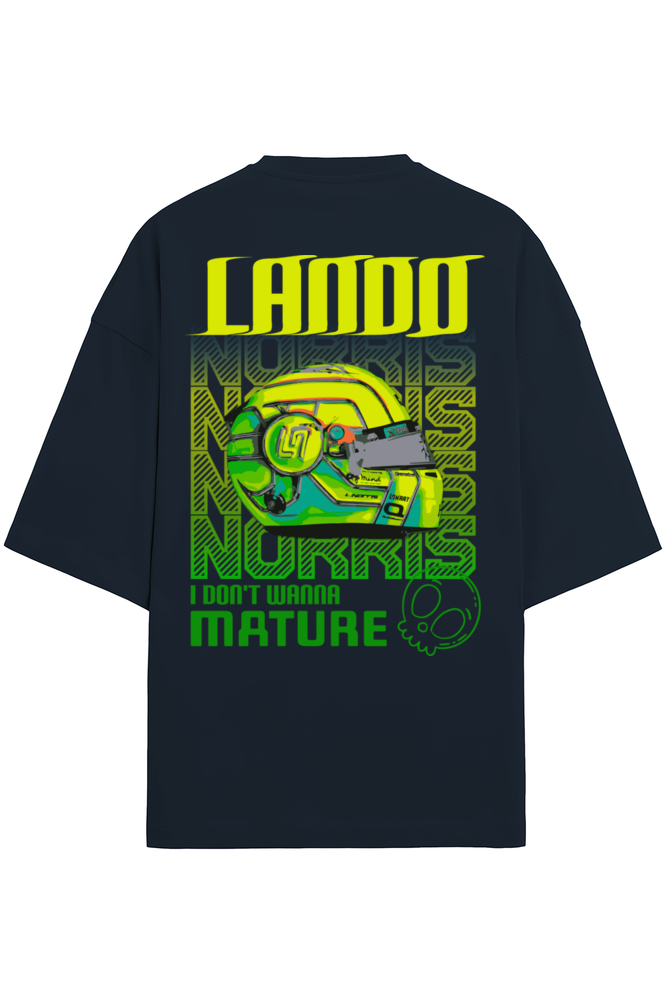 Lando Norris I don't Wanna Mature Terry Oversized Tshirt