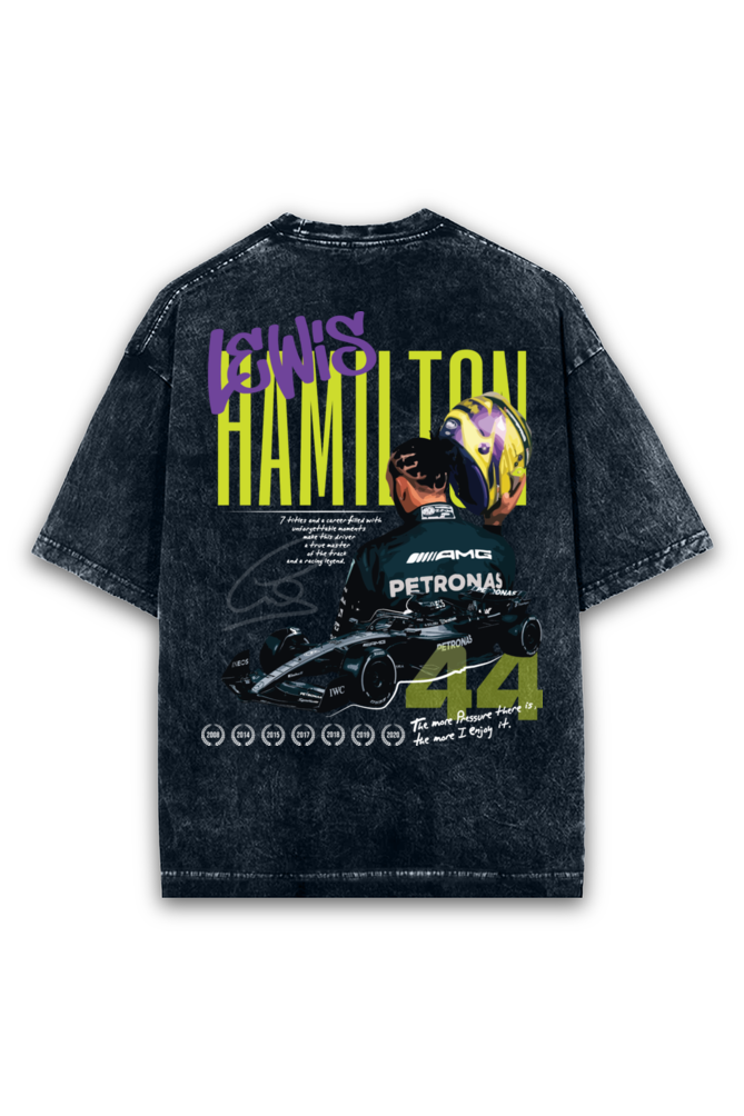 Lewis Hamilton Acid wash Oversized Tshirt Premium Streetwear by Russtees
