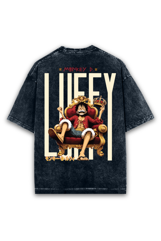 Monkey D. LUFFY Acid wash Oversized Tshirt Premium Streetwear by Russtees