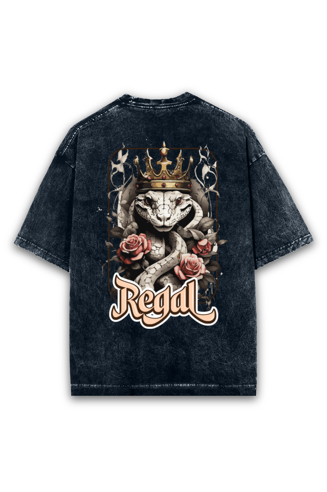 Regal Snake Acid wash Oversized Tshirt Premium Streetwear by Russtees