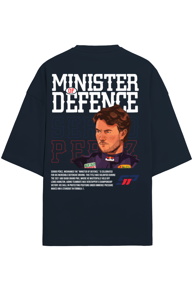 Checo Perez Minister of Defence Terry Oversized Tshirt