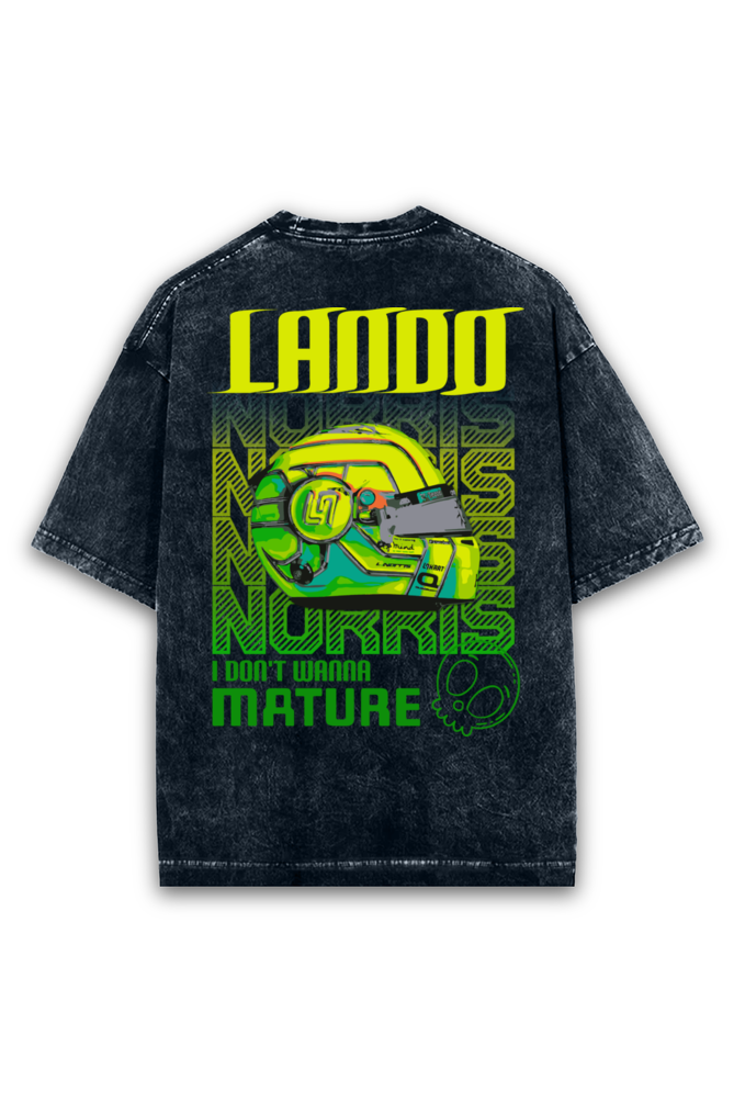Lando Norris Acid wash Oversized Tshirt Premium Streetwear by Russtees