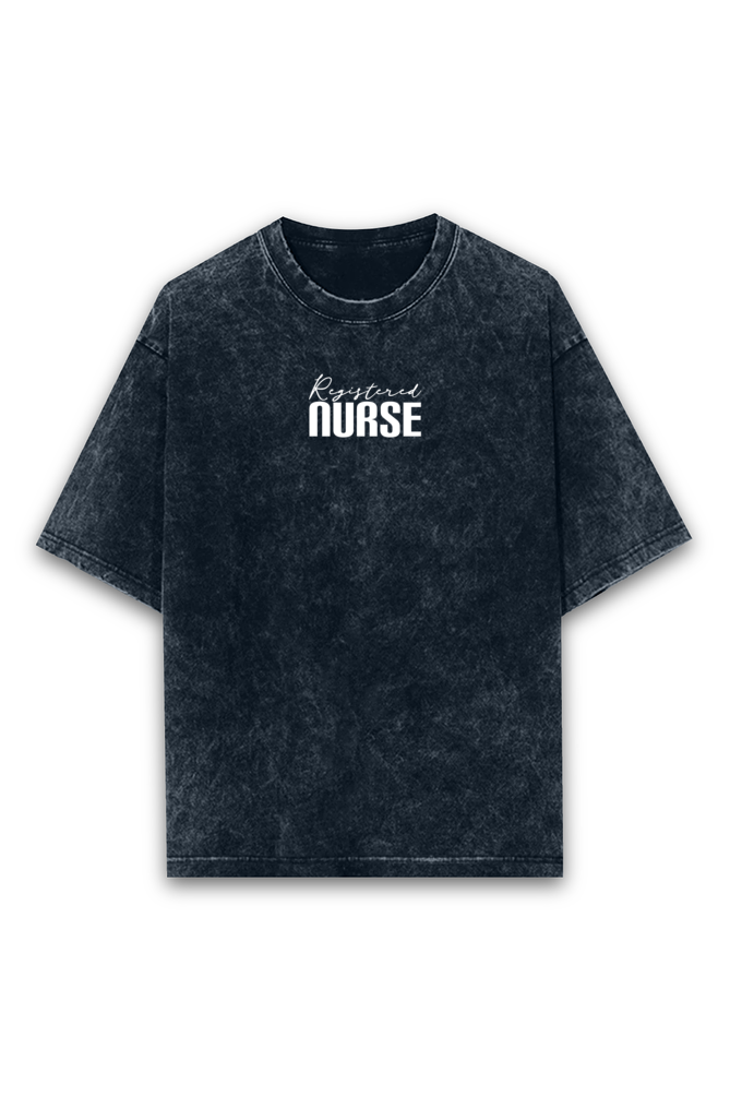 Registered Nurse Chaos Acid wash Oversized Tshirt Premium Streetwear by Russtees