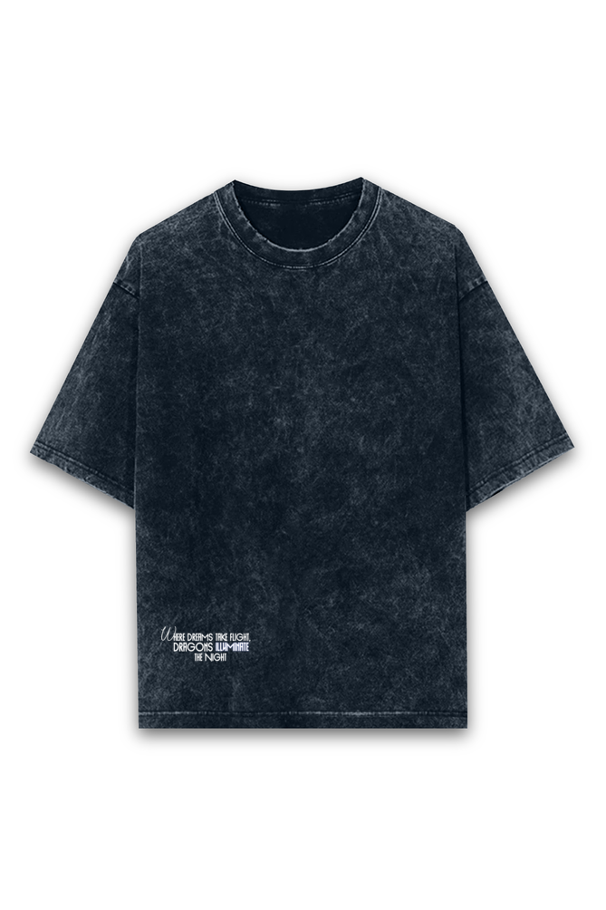 Mythical Dragon Acid wash Oversized Tshirt Premium Streetwear by Russtees