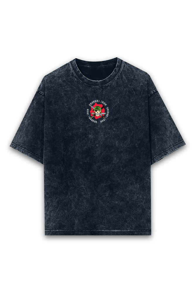 Roronoa Zoro Acid Wash Oversized Tshirt Premium Streetwear by Russtees