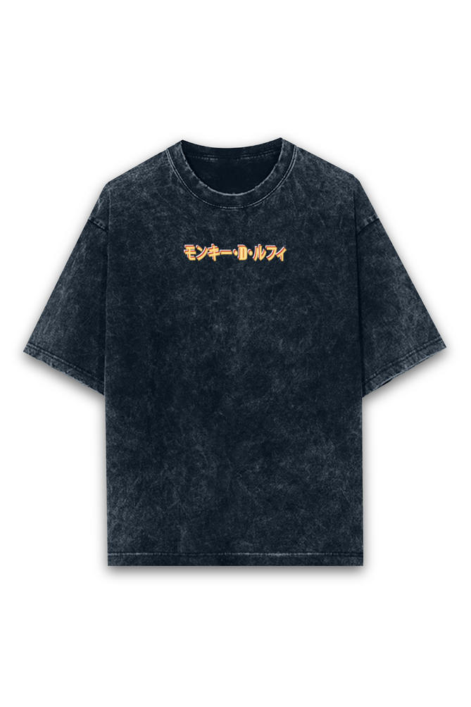 Monkey D. LUFFY Acid wash Oversized Tshirt Premium Streetwear by Russtees