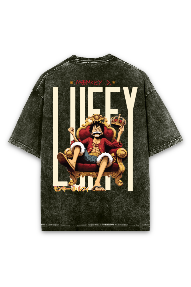 Monkey D. LUFFY Acid wash Oversized Tshirt Premium Streetwear by Russtees