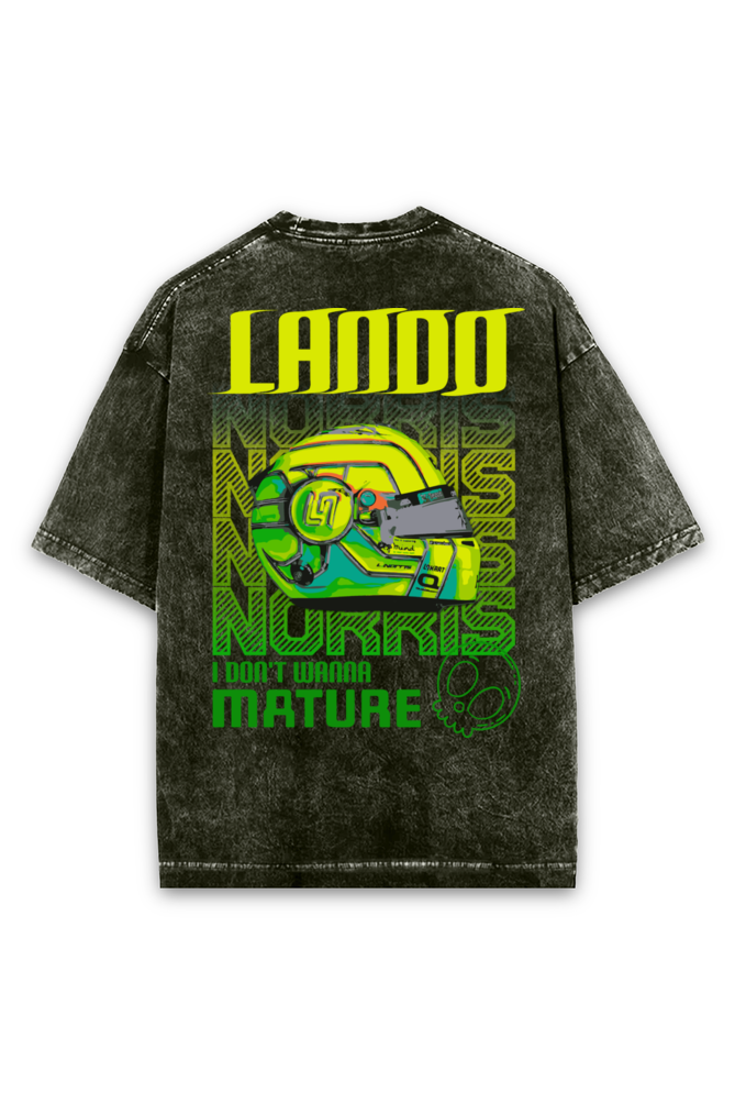 Lando Norris Acid wash Oversized Tshirt Premium Streetwear by Russtees