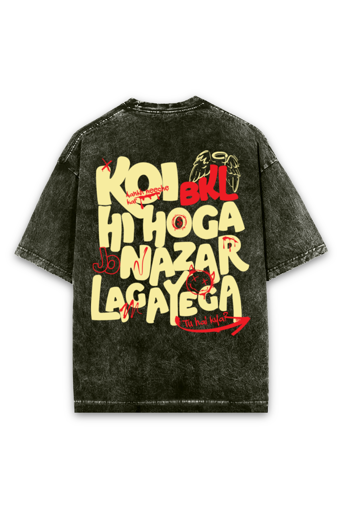 Koi BKL Hi Hoga Acid wash Oversized Tshirt