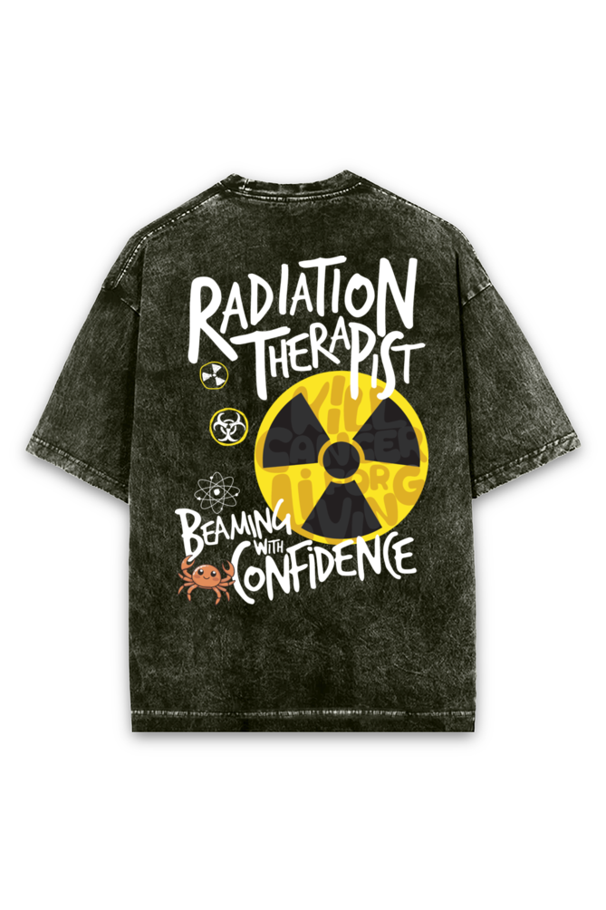 Radiation Therapist Acid wash Oversized Tshirt Premium Streetwear by Russtees