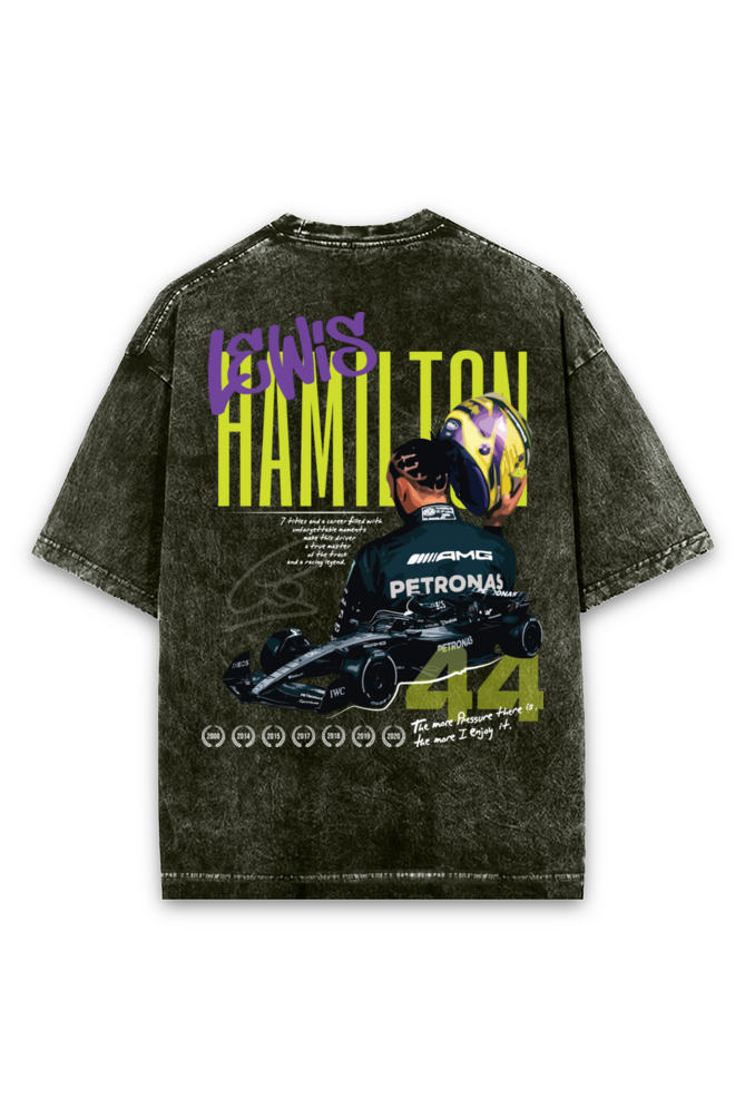 Lewis Hamilton Acid wash Oversized Tshirt Premium Streetwear by Russtees