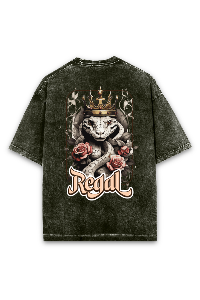 Regal Snake Acid wash Oversized Tshirt Premium Streetwear by Russtees