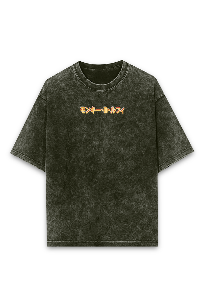 Monkey D. LUFFY Acid wash Oversized Tshirt Premium Streetwear by Russtees