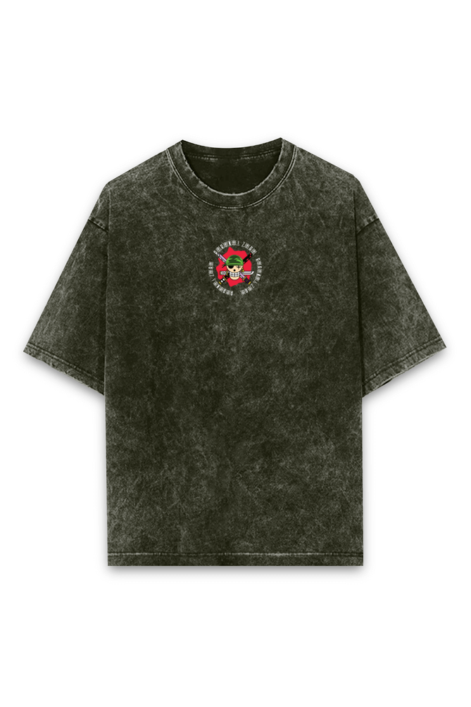 Roronoa Zoro Acid Wash Oversized Tshirt Premium Streetwear by Russtees