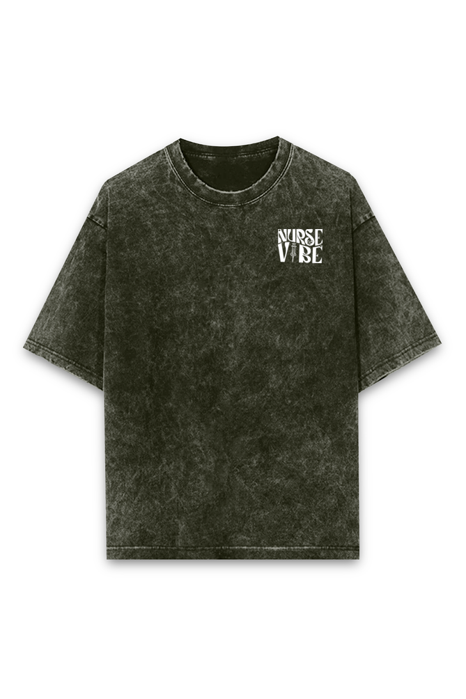 Nurse Vibe Acid wash Oversized Tshirt Premium Streetwear by Russtees