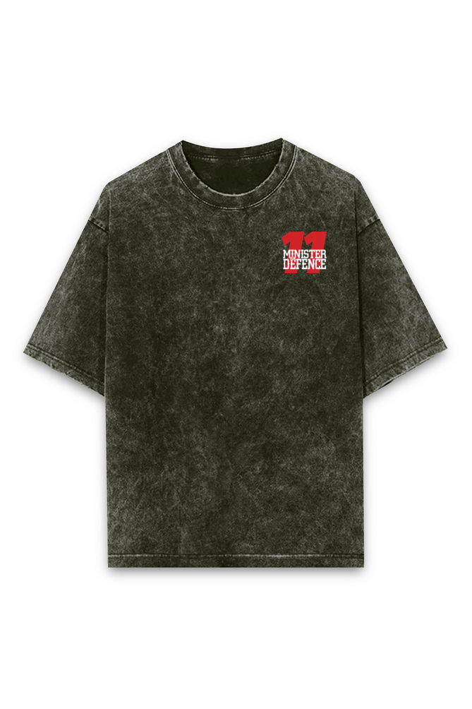 Checo Perez Minister of Defense Acid wash Oversized Tshirt Premium Streetwear by Russtees