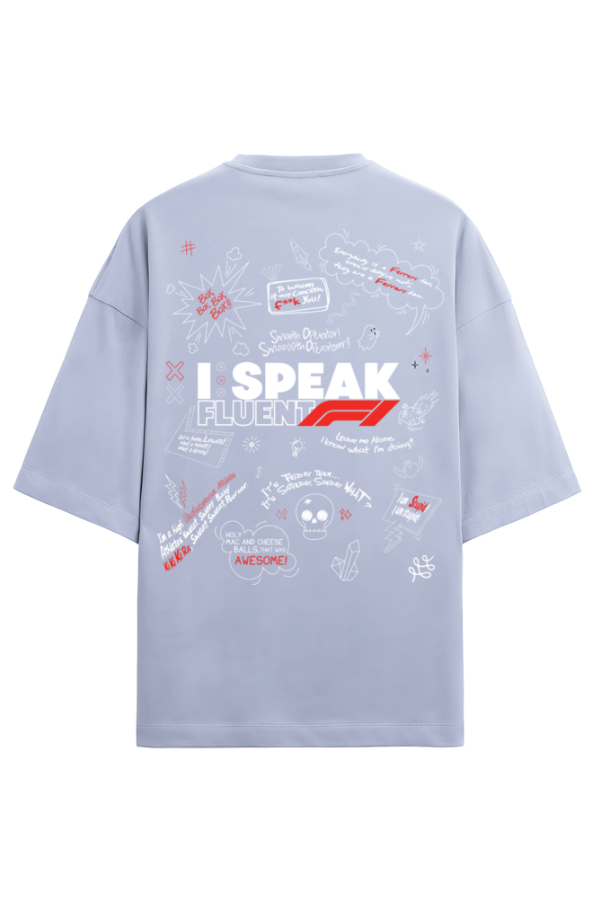Formula 1 "I Speak Fluent F1" terry oversized tshirt RussTees