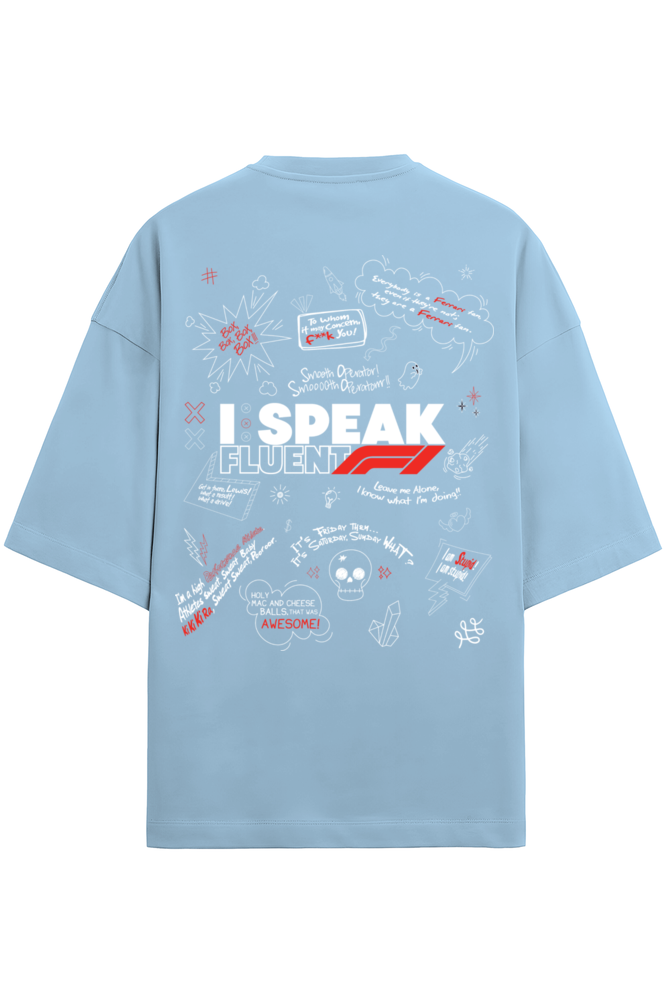 Formula 1 "I Speak Fluent F1" terry oversized tshirt RussTees
