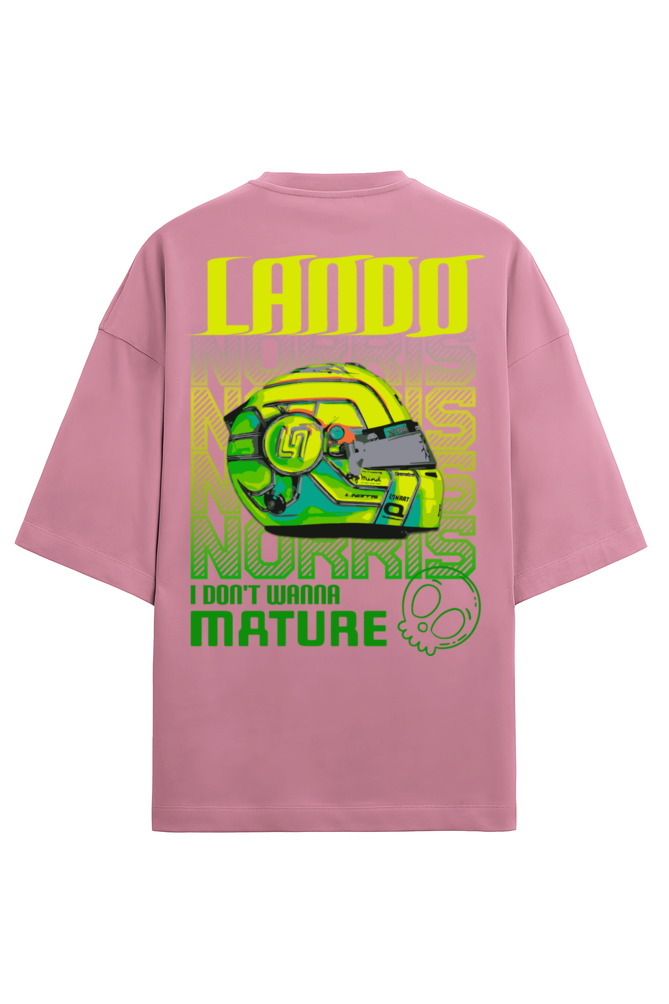 Lando Norris I don't Wanna Mature Terry Oversized Tshirt