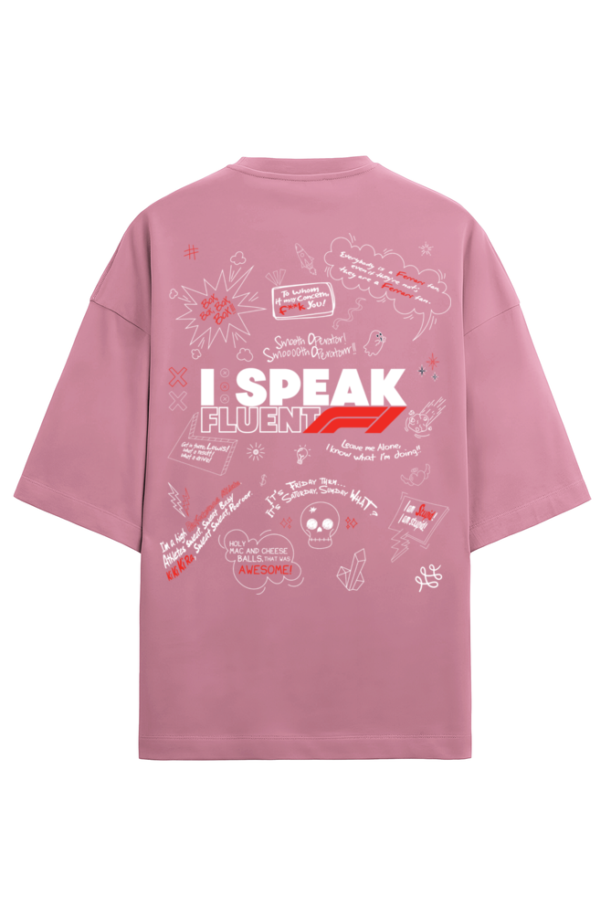 Formula 1 "I Speak Fluent F1" terry oversized tshirt RussTees
