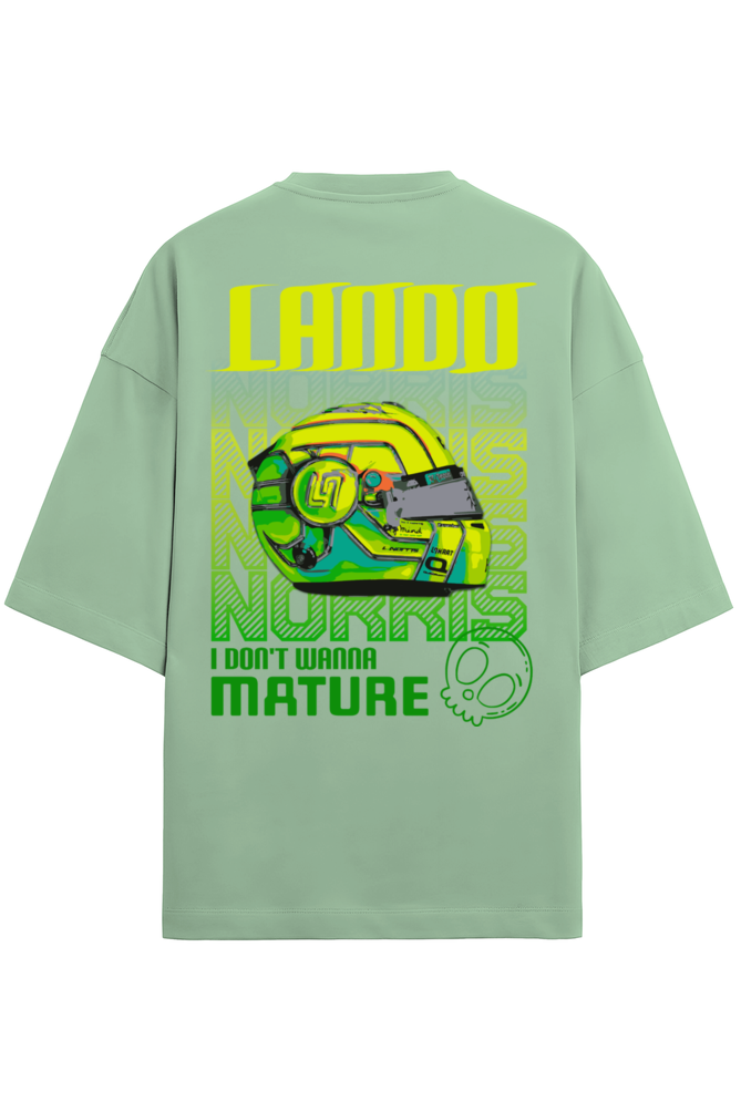 Lando Norris I don't Wanna Mature Terry Oversized Tshirt