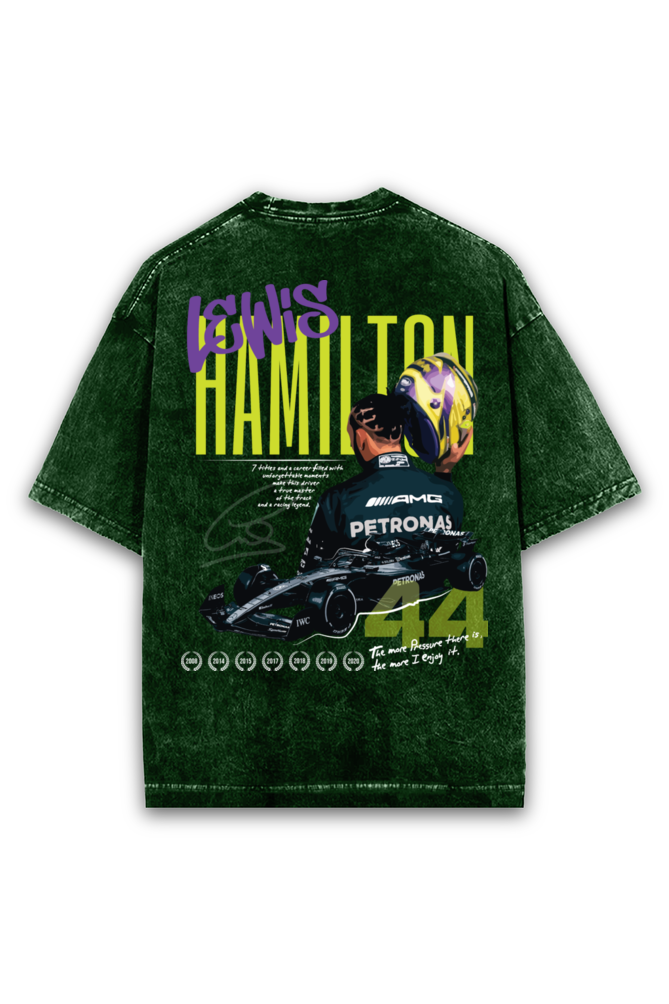 Lewis Hamilton Acid wash Oversized Tshirt Premium Streetwear by Russtees