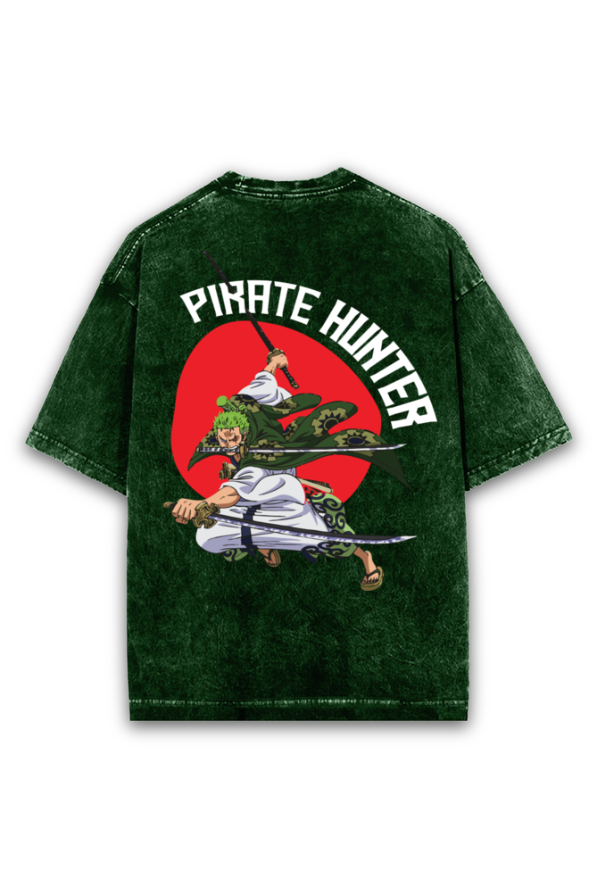 Roronoa Zoro Acid wash Oversized Tshirt Premium Streetwear by Russtees