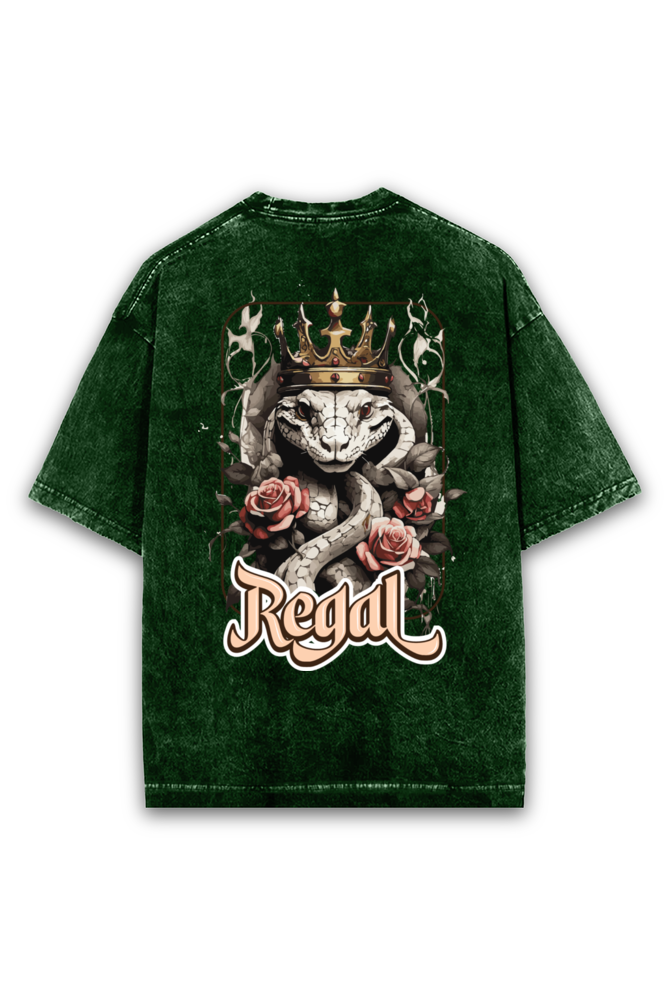 Regal Snake Acid wash Oversized Tshirt Premium Streetwear by Russtees