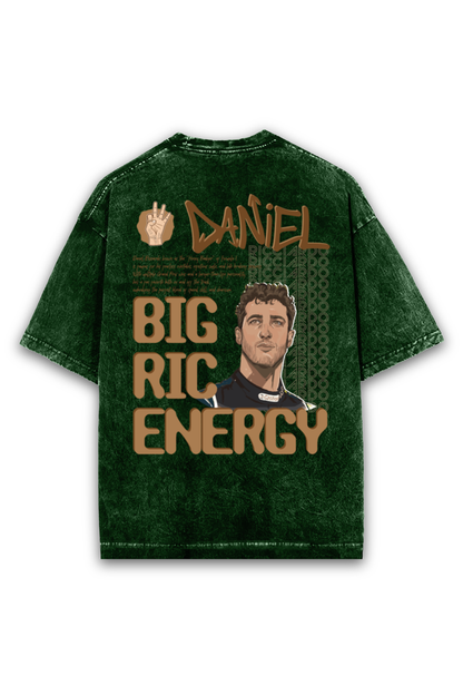 Big Ric Energy Daniel Riccardo Acid wash Oversized Tshirt Premium Streetwear by Russtees