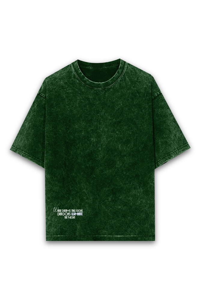 Mythical Dragon Acid wash Oversized Tshirt Premium Streetwear by Russtees