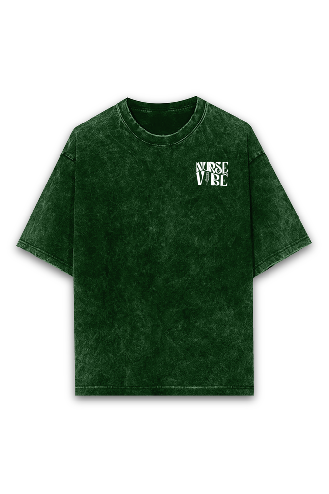 Nurse Vibe Acid wash Oversized Tshirt Premium Streetwear by Russtees