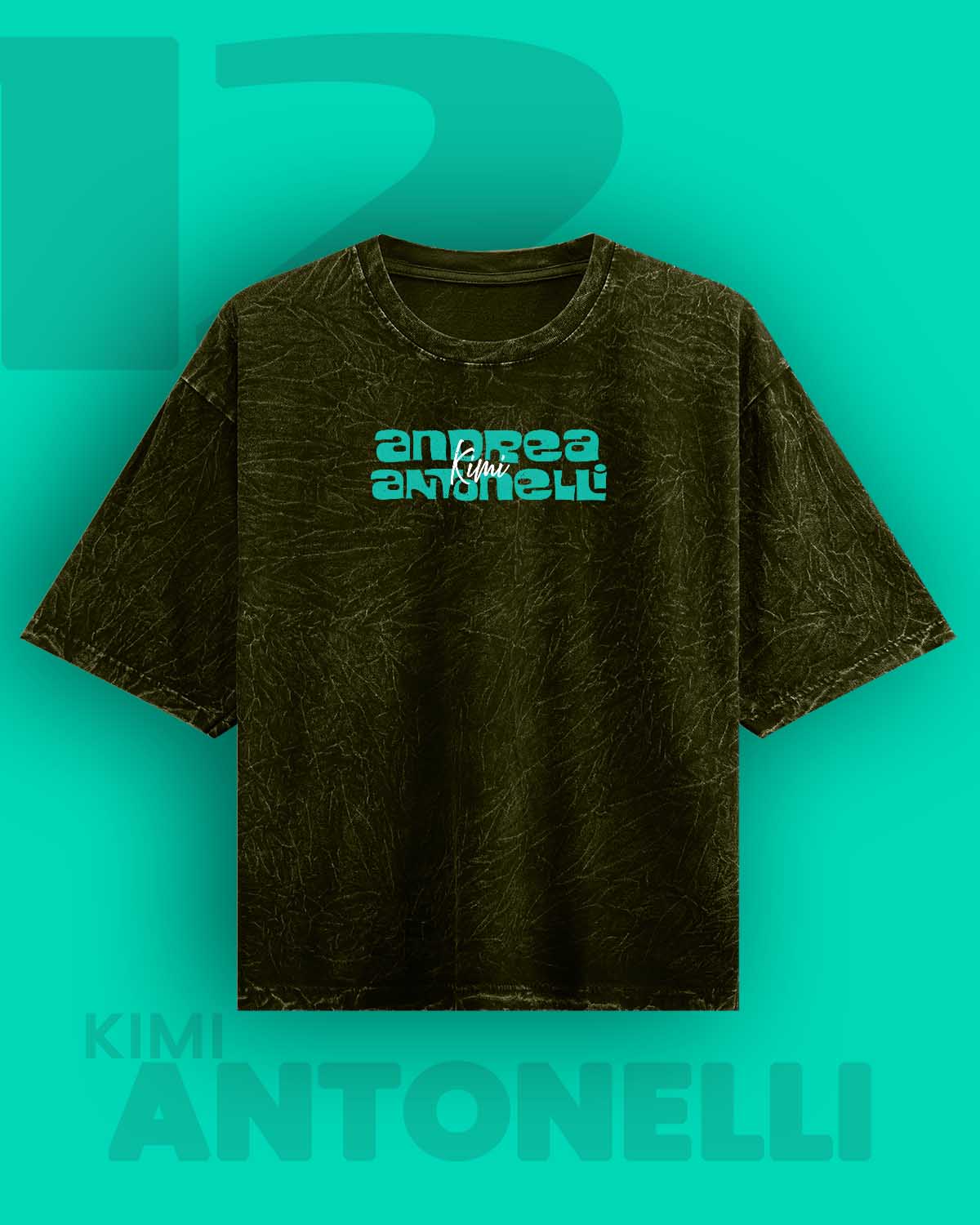 Kimi Antonelli / Star Boy Acid Washed Oversized Tee