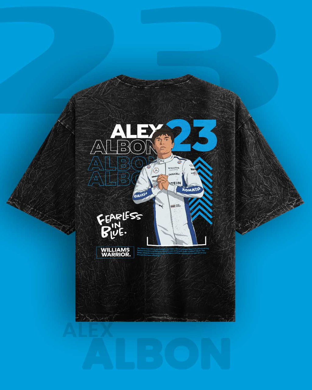 Alex Albon Acid Washed Oversized Tee